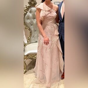 Rickie Freeman for Teri Jon Strapless Blush Gown